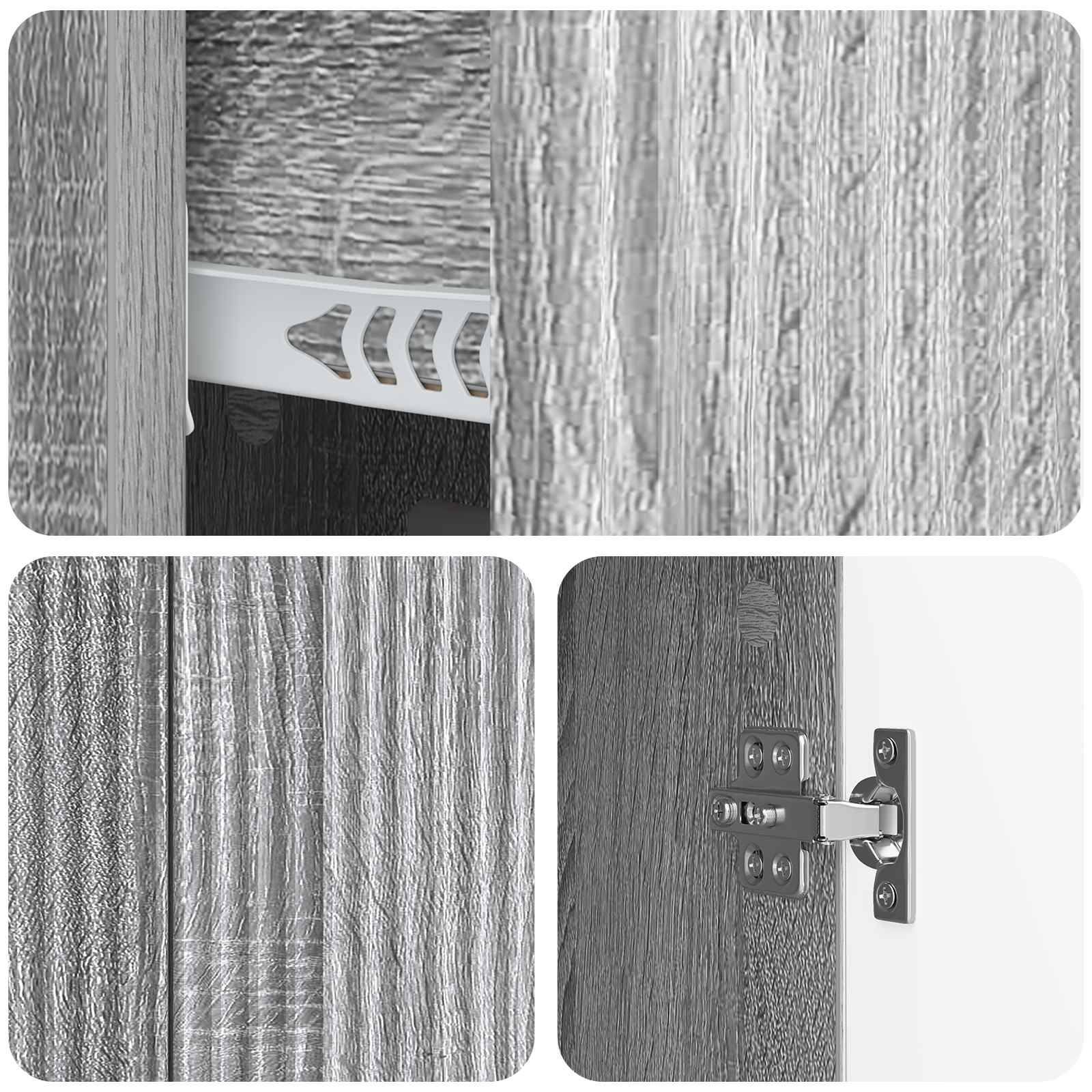 vidaXL Bufet Szary Sonoma 89 x 34,5 x 60 cm Drewno inżynieryjne