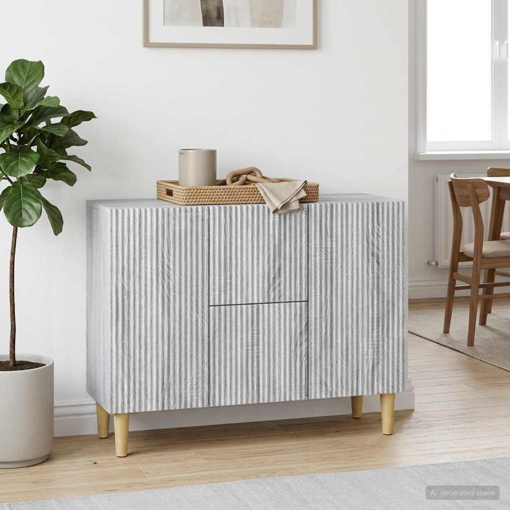 vidaXL Bufet Szary Sonoma 89 x 34,5 x 60 cm Drewno inżynieryjne