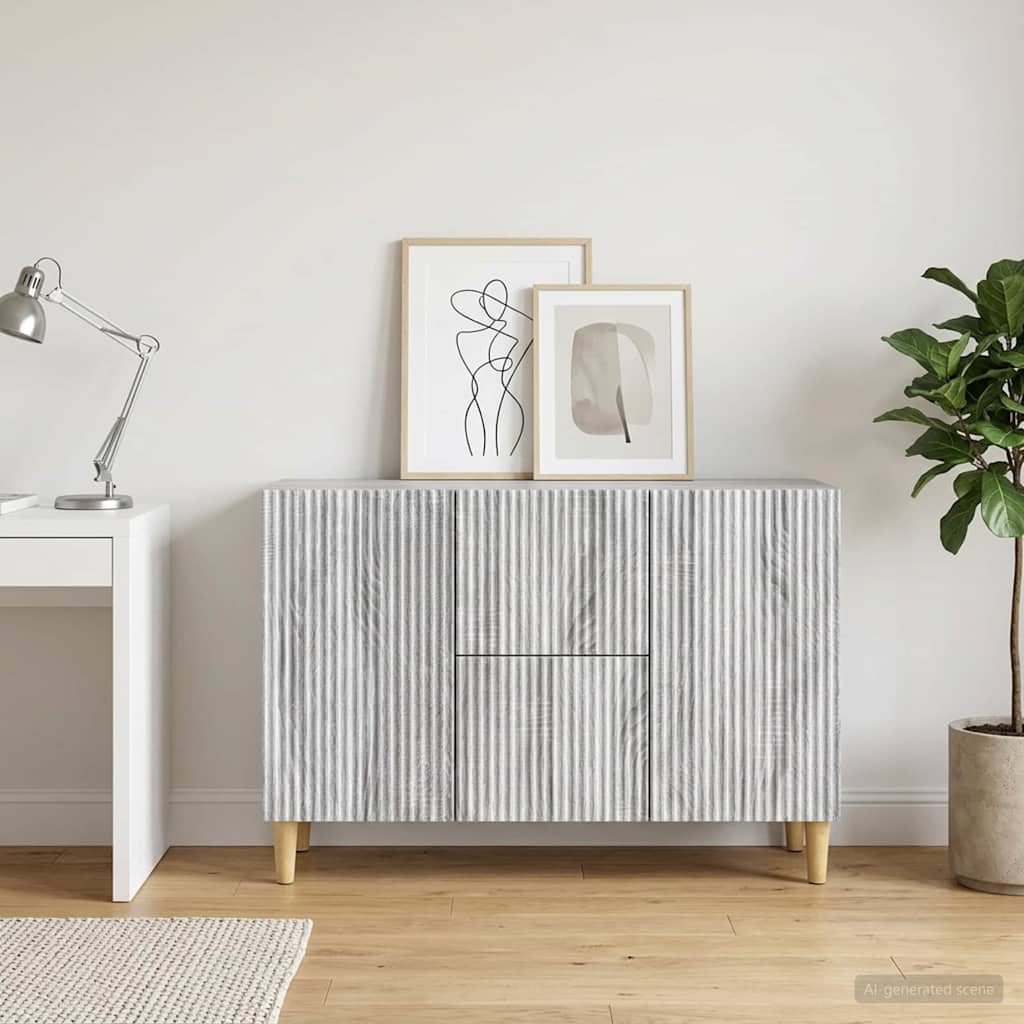 vidaXL Bufet Szary Sonoma 89 x 34,5 x 60 cm Drewno inżynieryjne