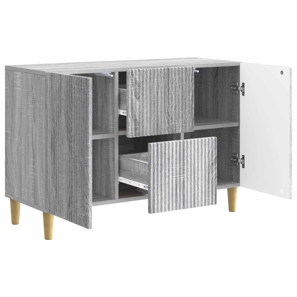 vidaXL Bufet Szary Sonoma 89 x 34,5 x 60 cm Drewno inżynieryjne