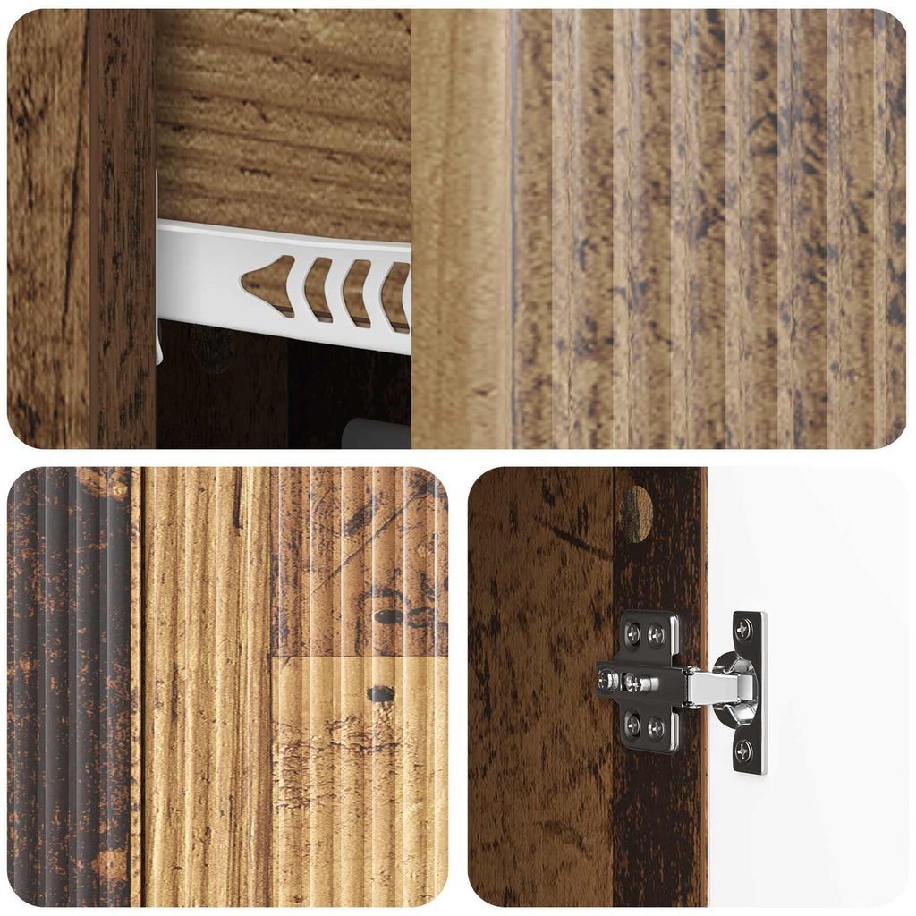 vidaXL Bufet Stare drewno 89 x 34,5 x 60 cm Drewno inżynieryjne