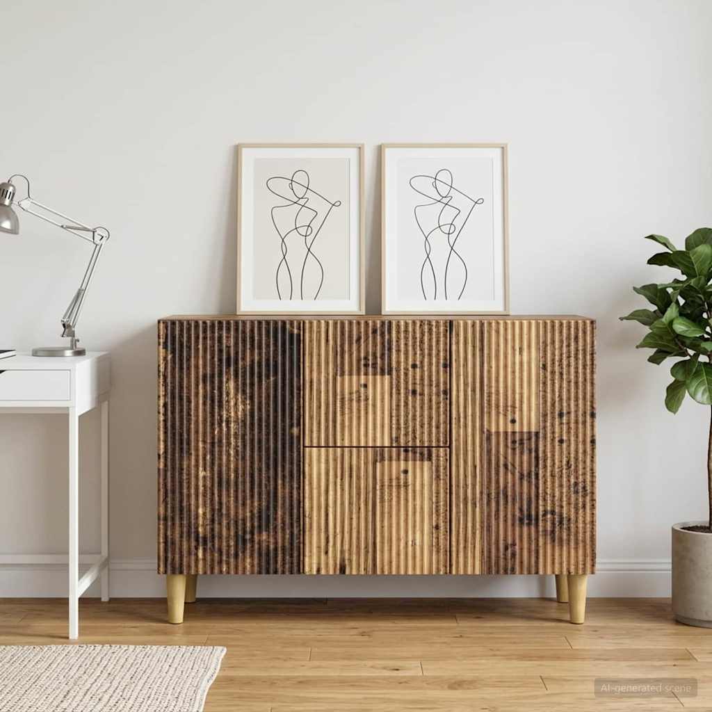 vidaXL Bufet Stare drewno 89 x 34,5 x 60 cm Drewno inżynieryjne