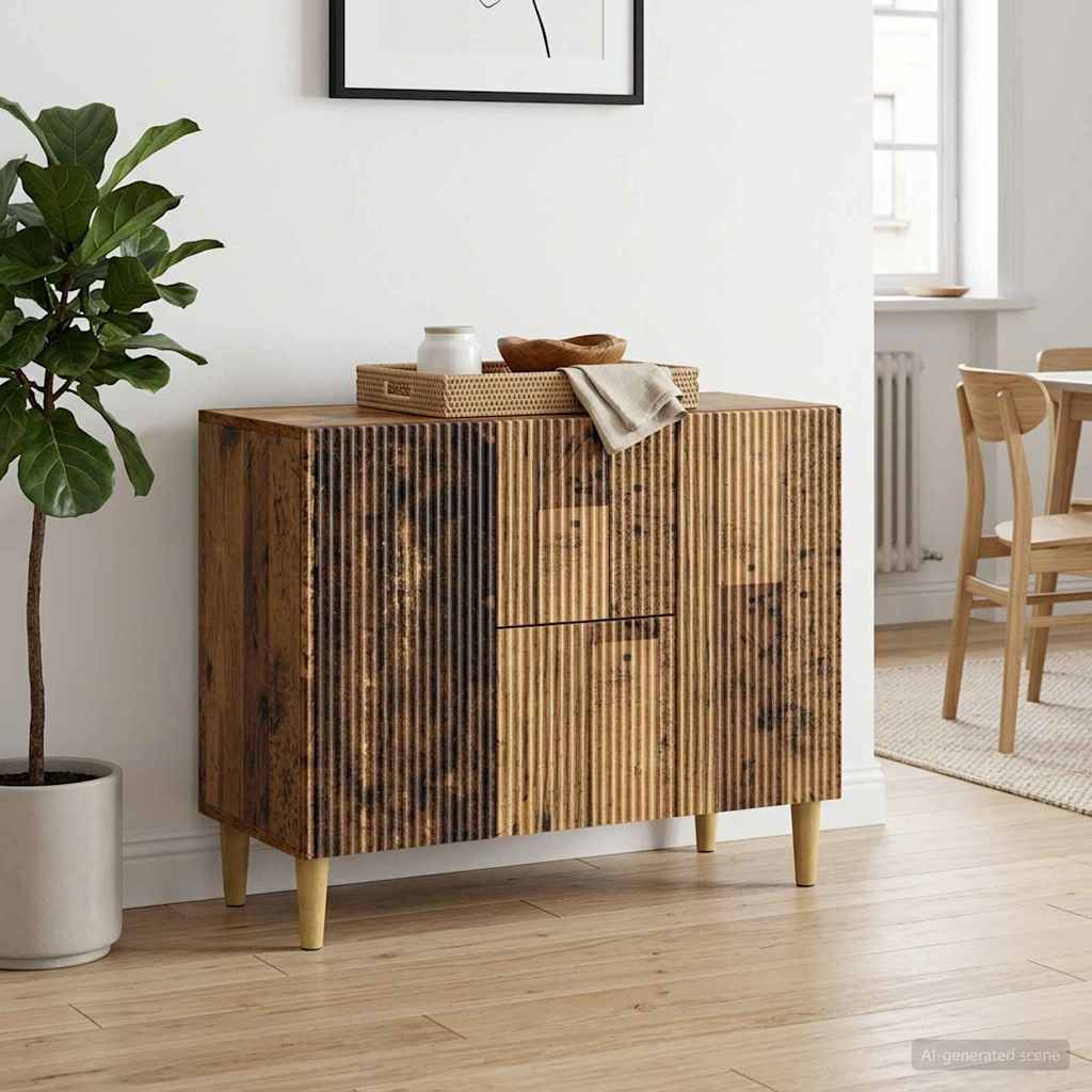 vidaXL Bufet Stare drewno 89 x 34,5 x 60 cm Drewno inżynieryjne