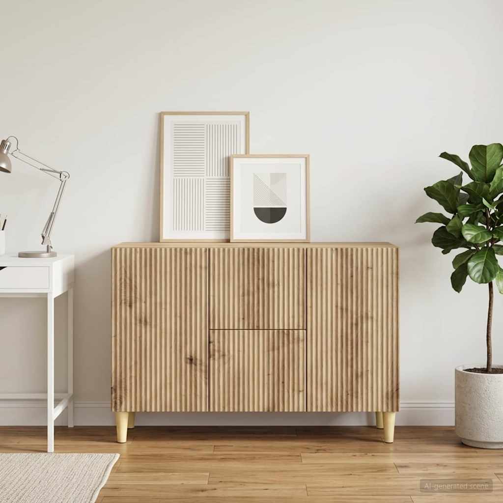 vidaXL Bufet Dąb artisan 89 x 34,5 x 60 cm Drewno inżynieryjne