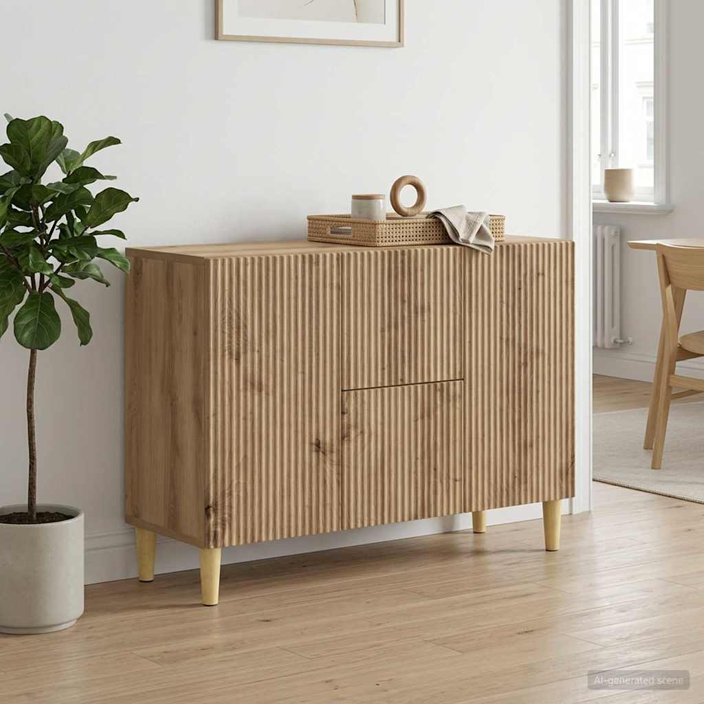 vidaXL Bufet Dąb artisan 89 x 34,5 x 60 cm Drewno inżynieryjne