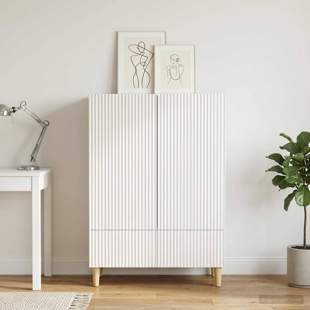 vidaXL Bufet Biały 66 x 34,5 x 95 cm Drewno inżynieryjne