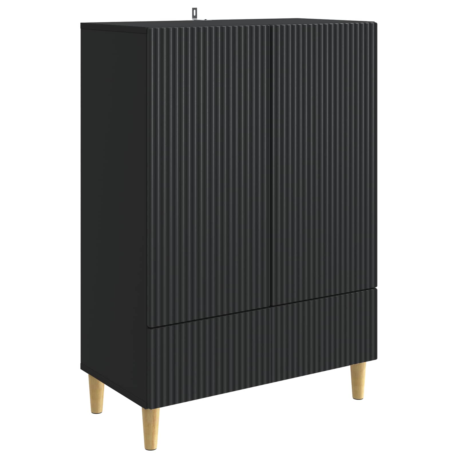 vidaXL Bufet z szufladą Czarny 66 x 34,5 x 95 cm Drewno inżynieryjne