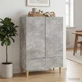 vidaXL Bufet Betonowy szary 66 x 34,5 x 95 cm Drewno inżynieryjne