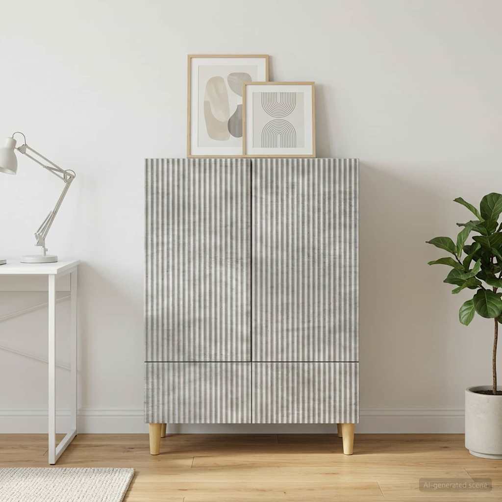 vidaXL Bufet Betonowy szary 66 x 34,5 x 95 cm Drewno inżynieryjne