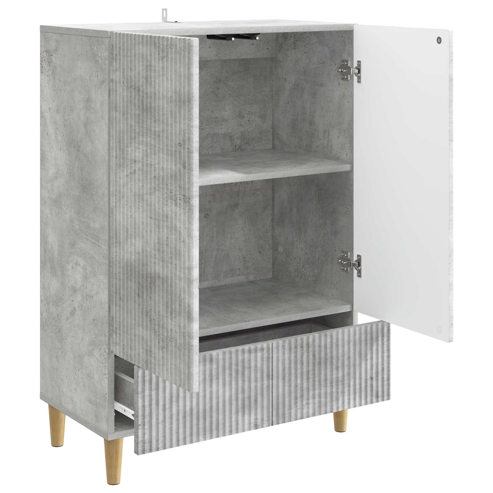 vidaXL Bufet Betonowy szary 66 x 34,5 x 95 cm Drewno inżynieryjne