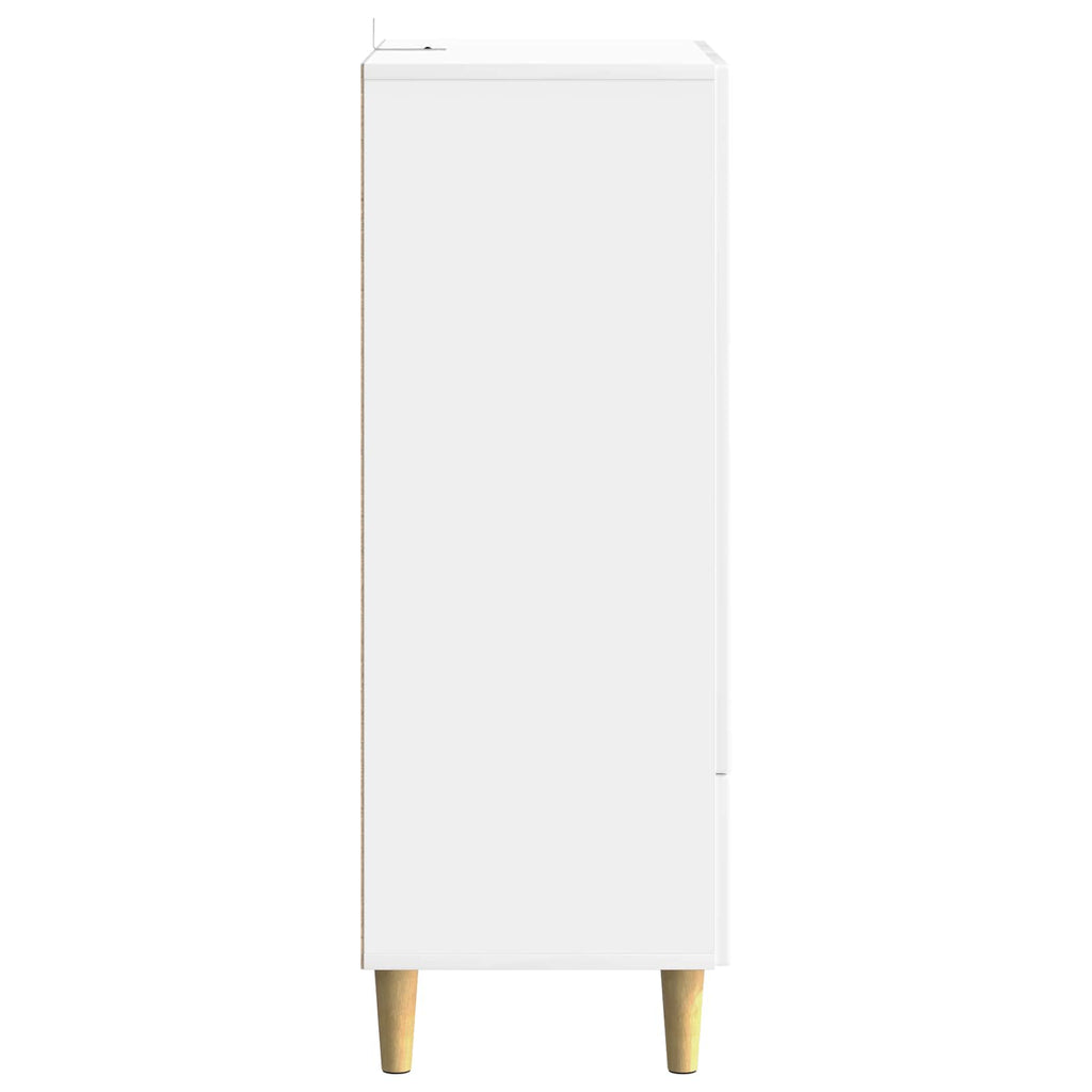 vidaXL Bufet Biały wysoki połysk 66 x 34,5 x 95 cm Drewno inżynieryjne