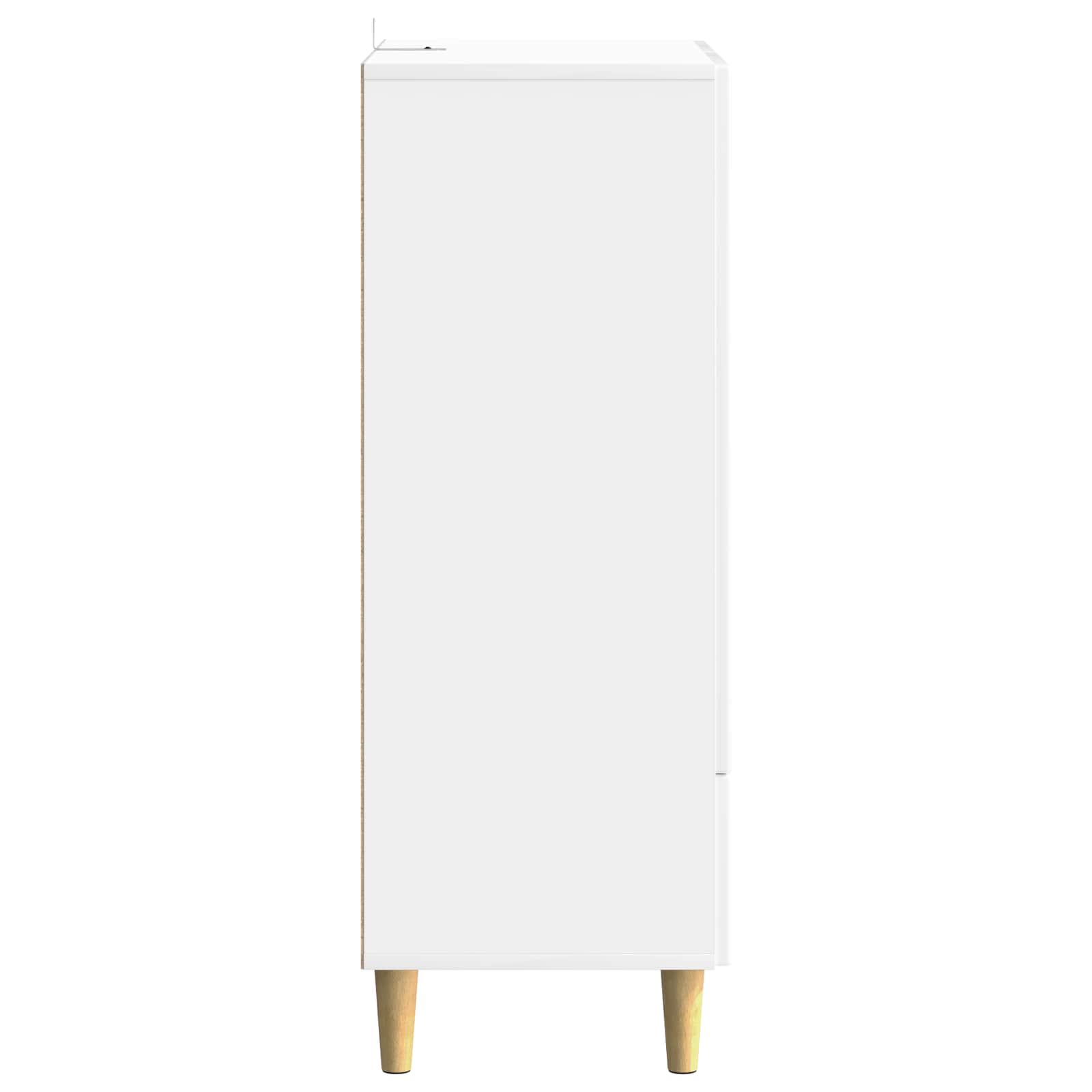 vidaXL Bufet Biały wysoki połysk 66 x 34,5 x 95 cm Drewno inżynieryjne