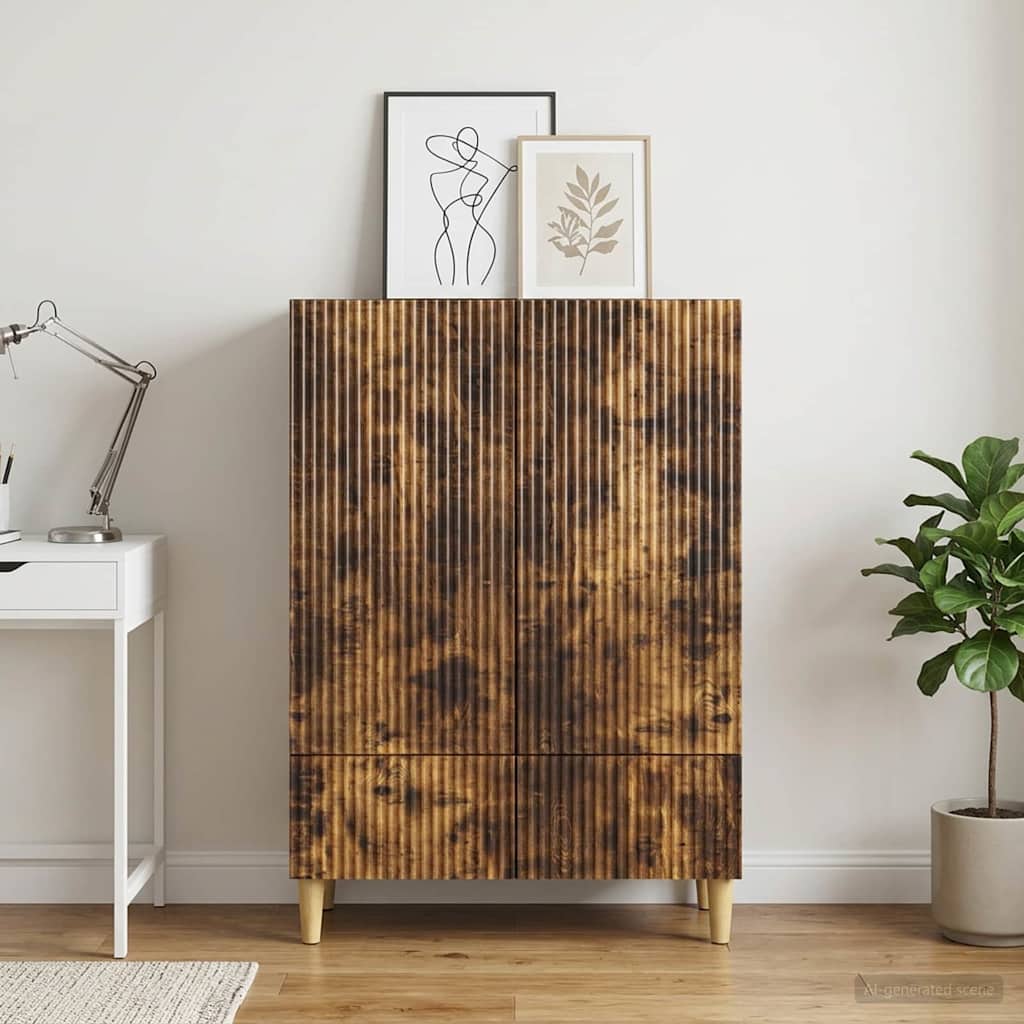 vidaXL Bufet Dąb wędzony 66 x 34,5 x 95 cm Drewno inżynieryjne