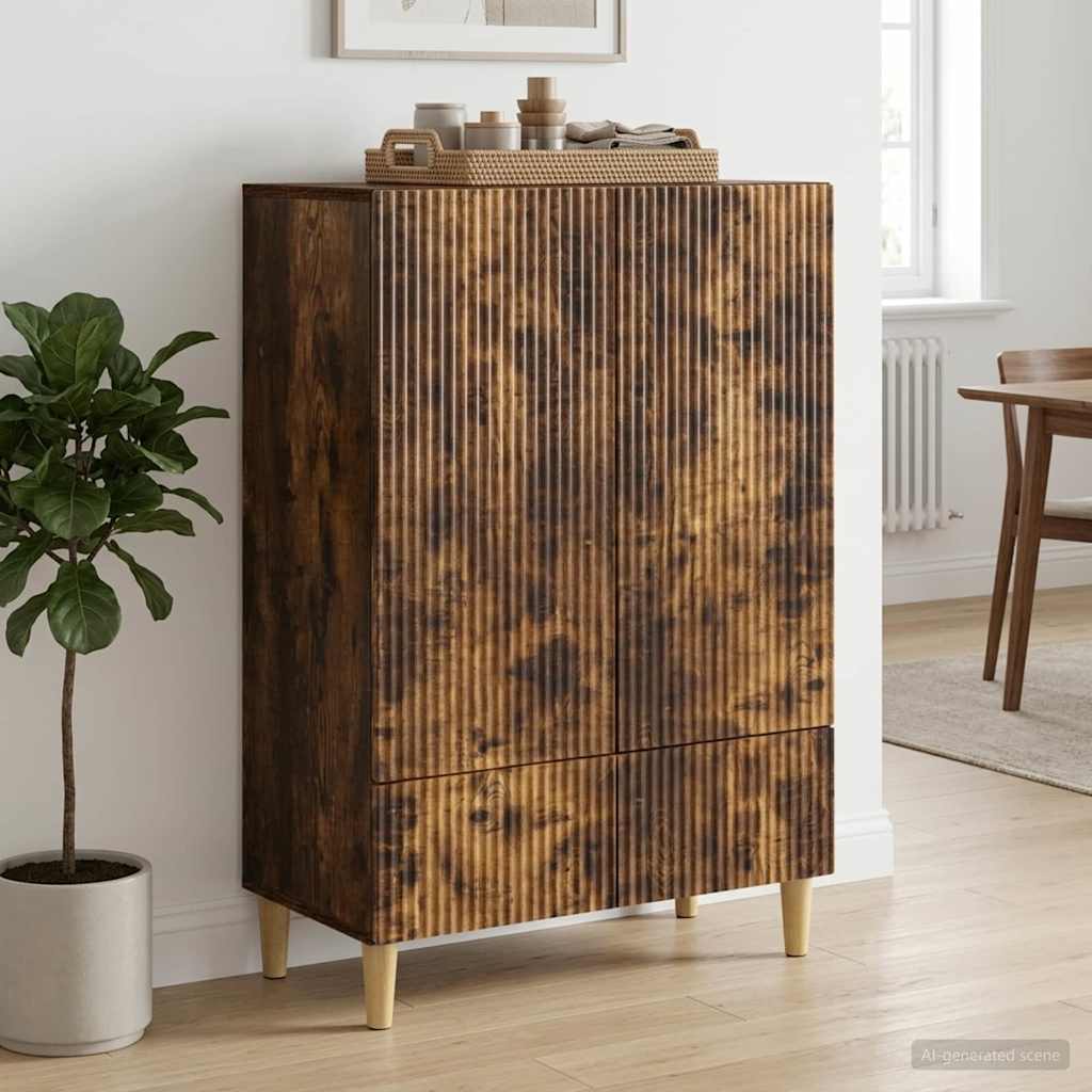 vidaXL Bufet Dąb wędzony 66 x 34,5 x 95 cm Drewno inżynieryjne