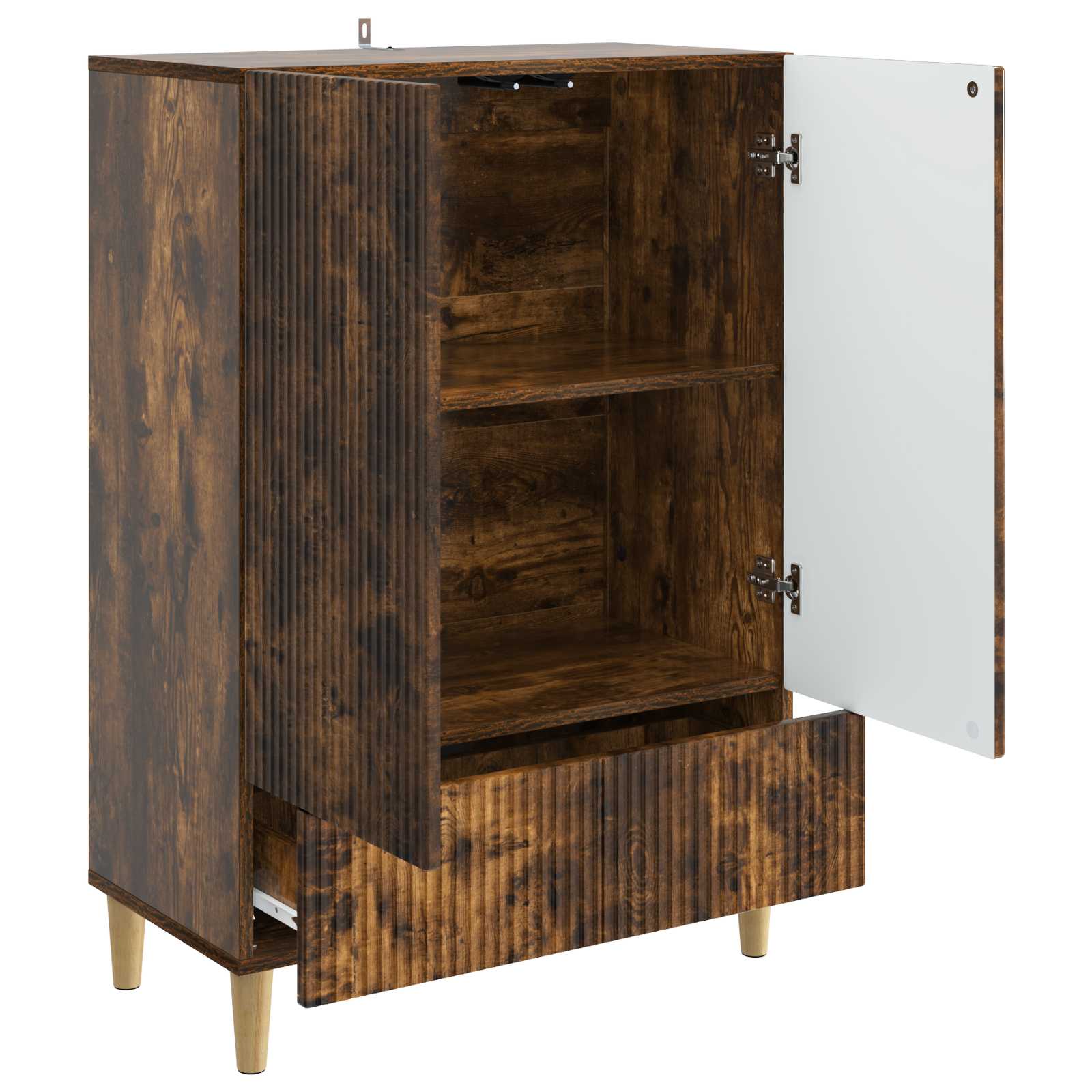 vidaXL Bufet Dąb wędzony 66 x 34,5 x 95 cm Drewno inżynieryjne