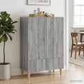 vidaXL Bufet Szary Sonoma 66 x 34,5 x 95 cm Drewno inżynieryjne