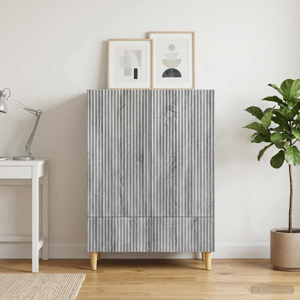 vidaXL Bufet Szary Sonoma 66 x 34,5 x 95 cm Drewno inżynieryjne