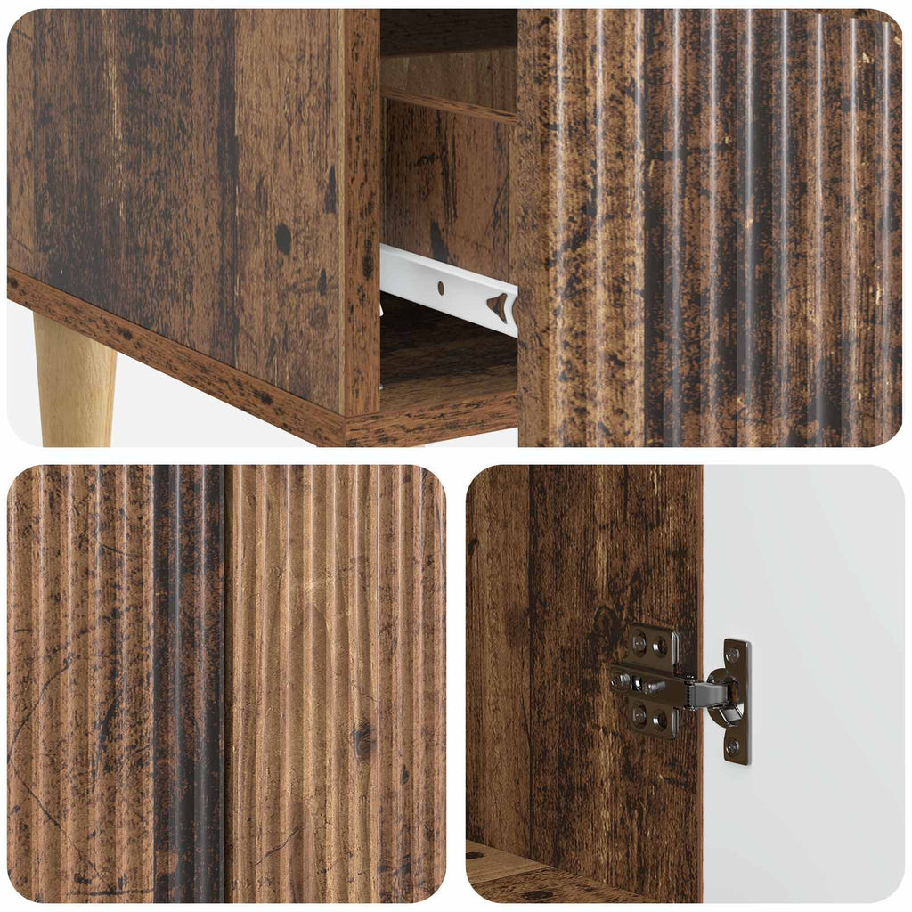 vidaXL Bufet Stare drewno 66 x 34,5 x 95 cm Drewno inżynieryjne