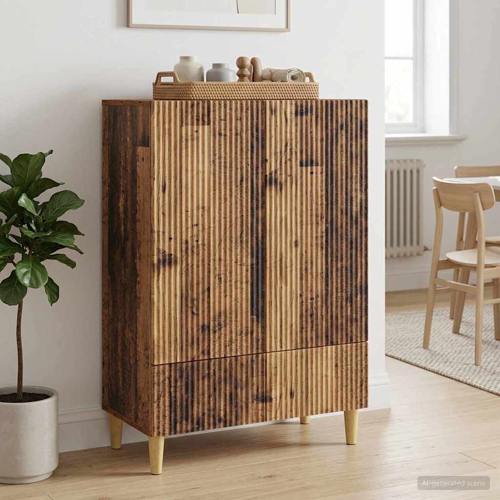 vidaXL Bufet Stare drewno 66 x 34,5 x 95 cm Drewno inżynieryjne