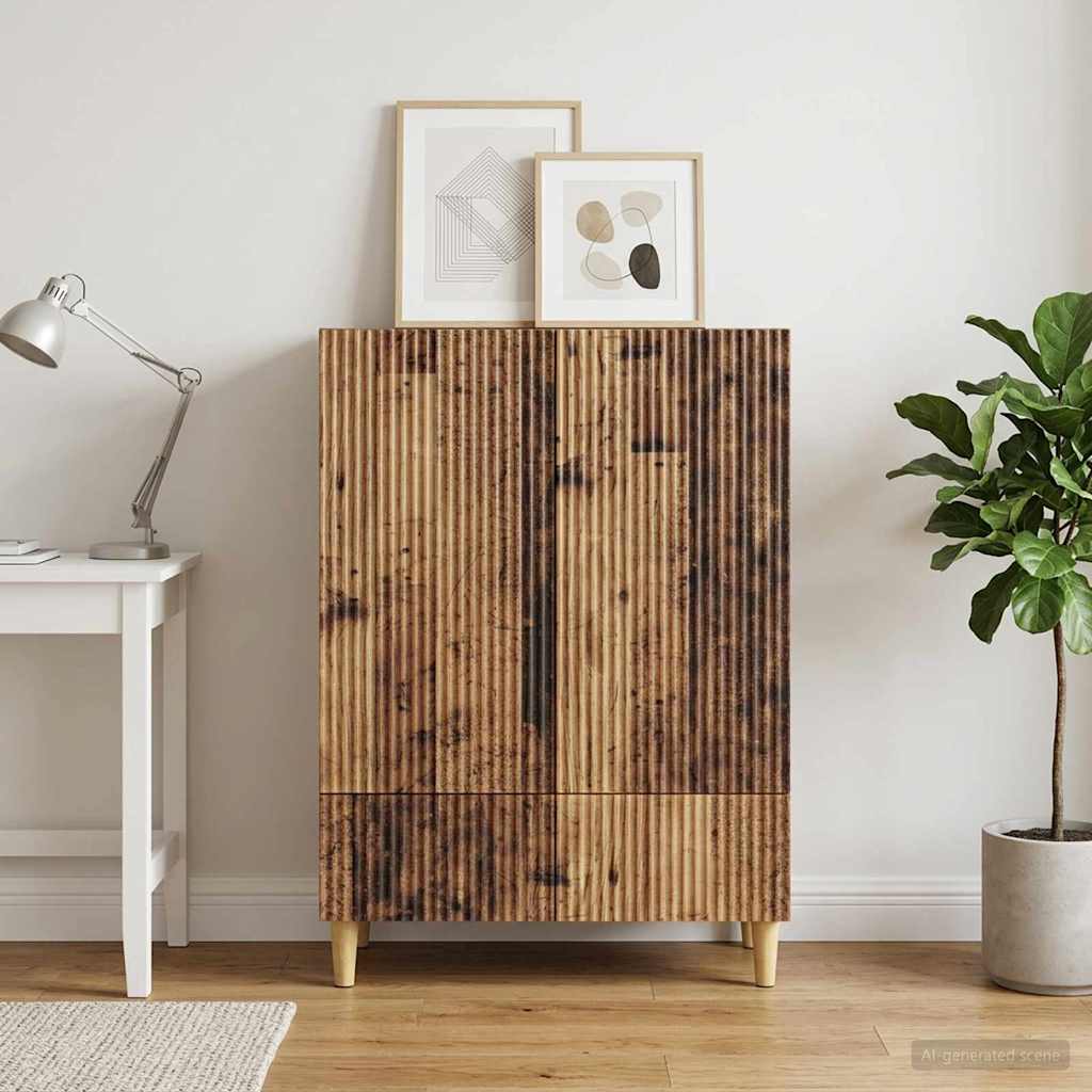 vidaXL Bufet Stare drewno 66 x 34,5 x 95 cm Drewno inżynieryjne