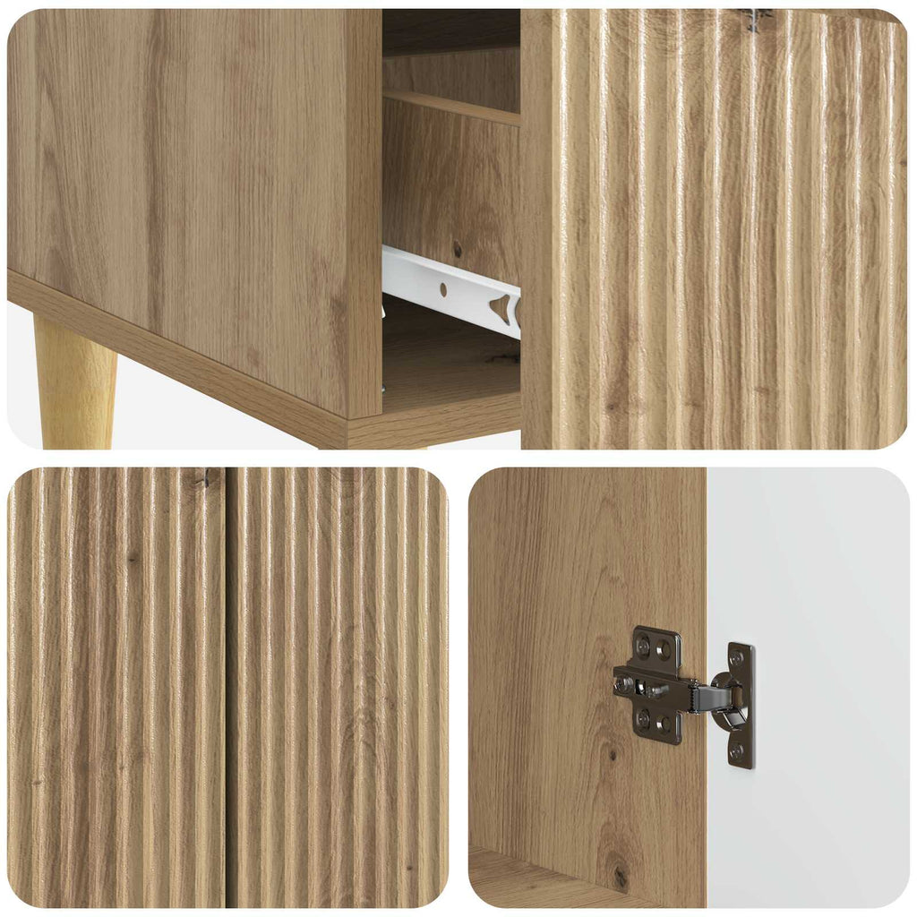 vidaXL Bufet Dąb artisan 66 x 34,5 x 95 cm Drewno inżynieryjne