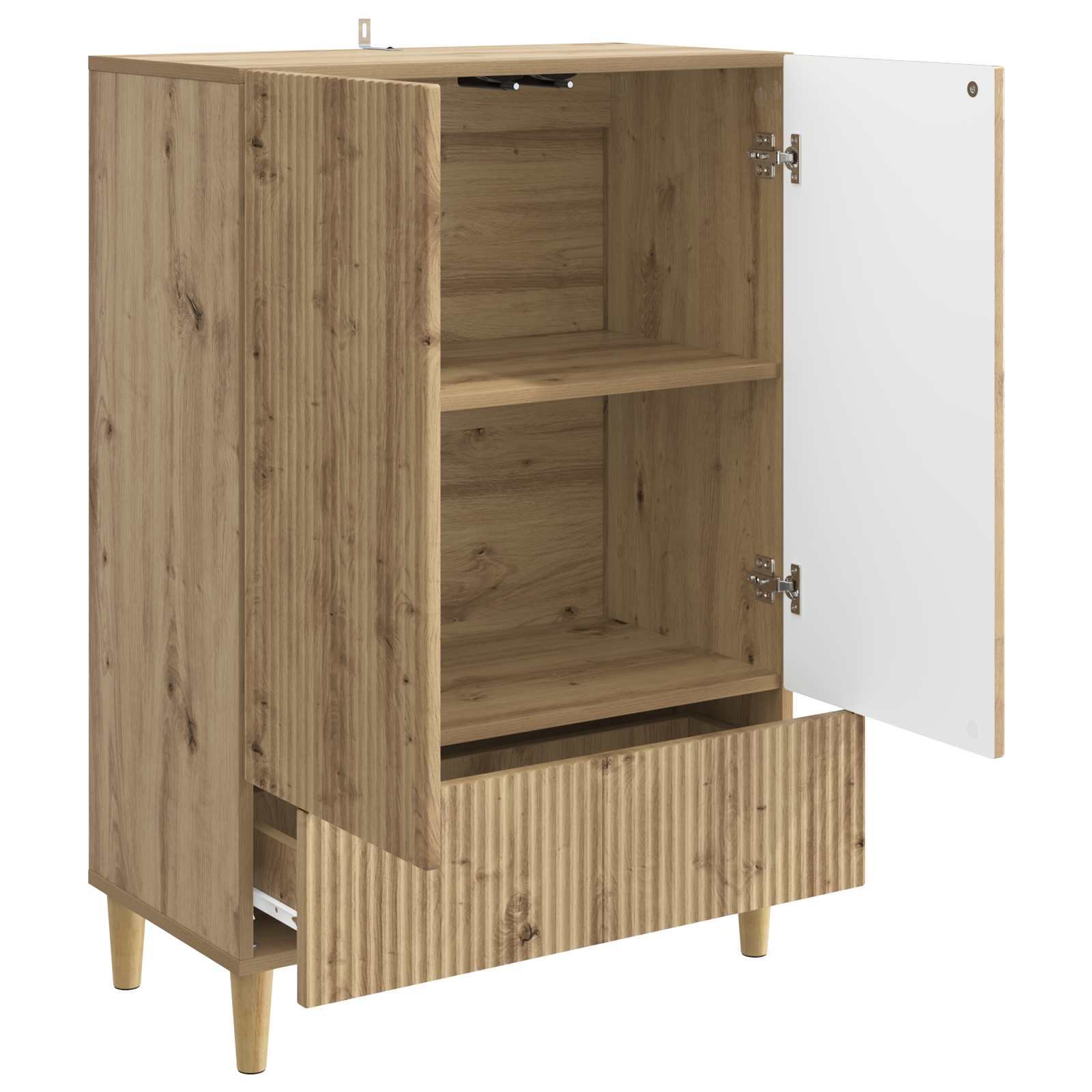 vidaXL Bufet Dąb artisan 66 x 34,5 x 95 cm Drewno inżynieryjne