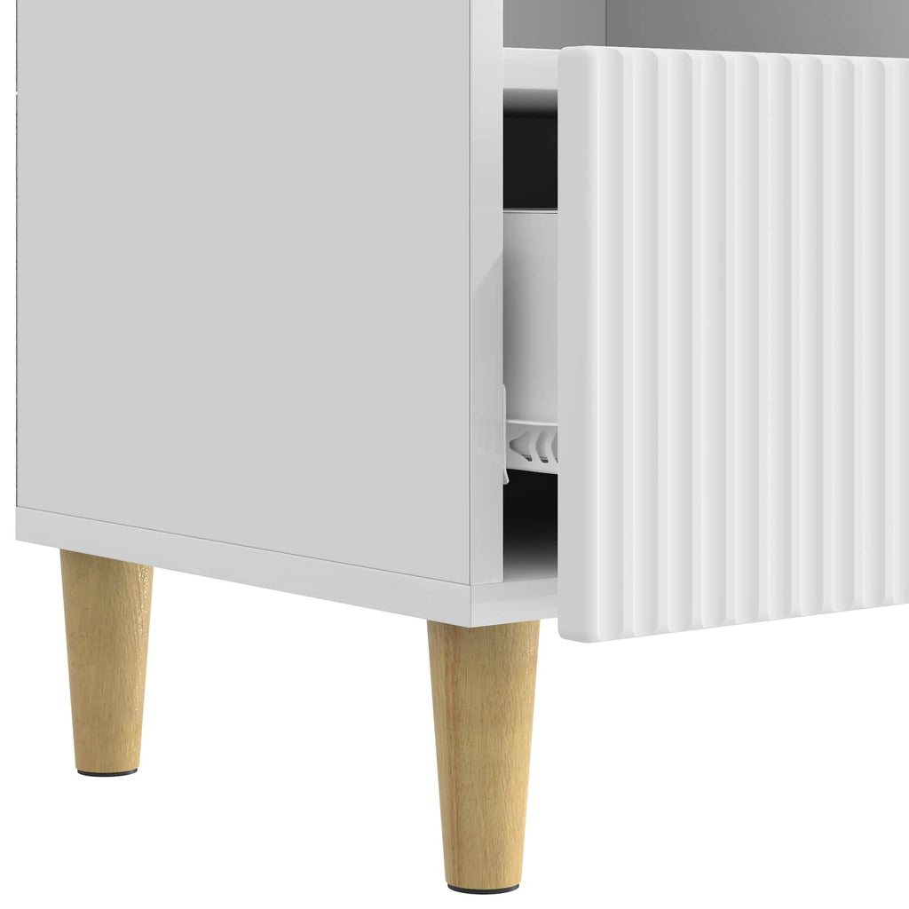 vidaXL Szafka pod telewizor Biały wysoki połysk 102 x 34,5 x 50 cm