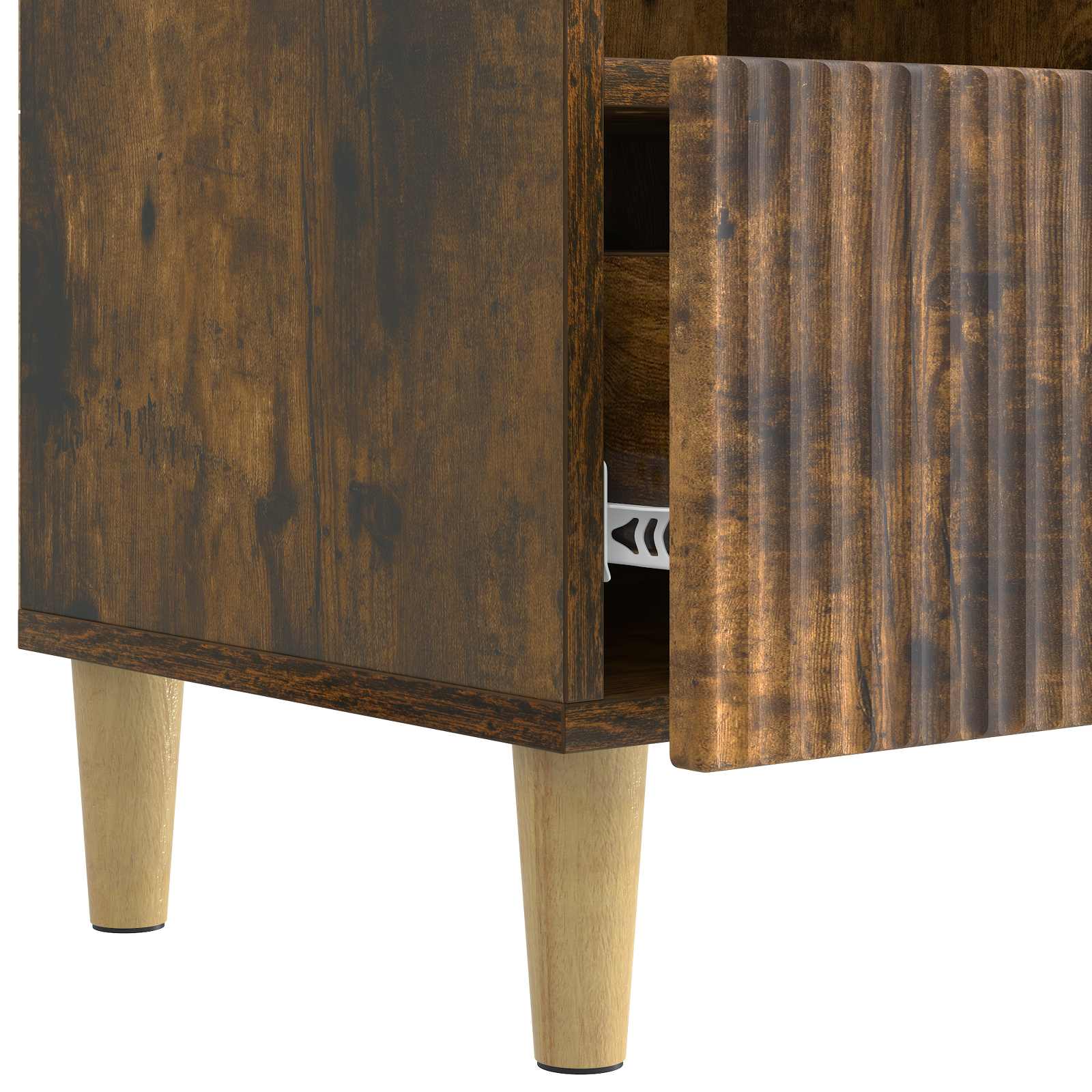 vidaXL Szafka pod telewizor z szufladą Dąb wędzony 102 x 34,5 x 50 cm