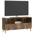 vidaXL Szafka pod telewizor z szufladą Dąb wędzony 102 x 34,5 x 50 cm
