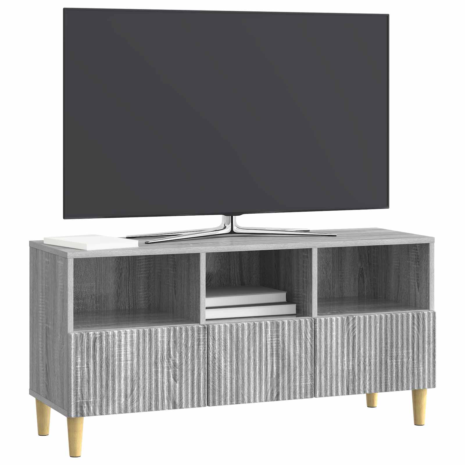 vidaXL Szafka pod telewizor z szufladą Szary Sonoma 102 x 34,5 x 50 cm