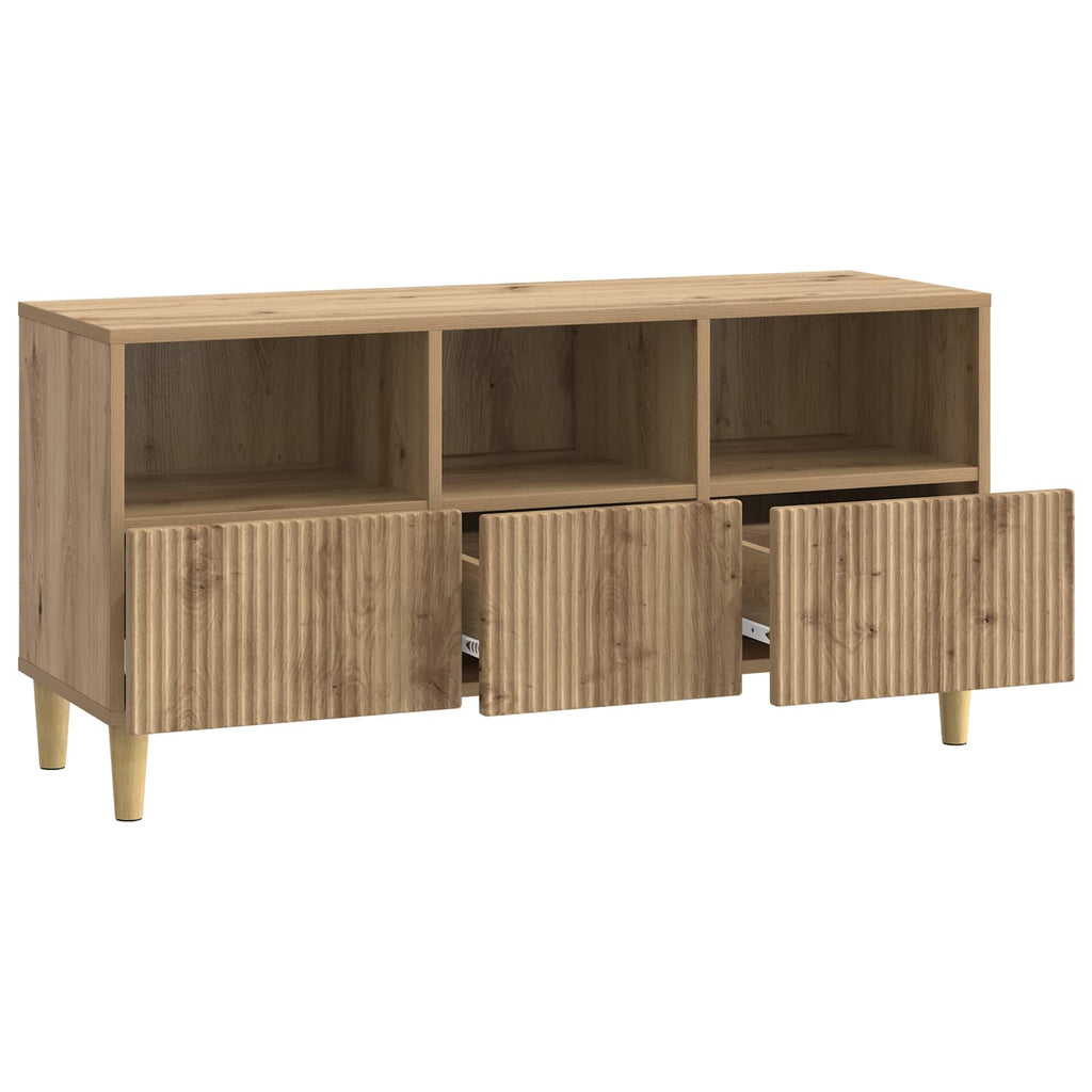 vidaXL Szafka pod telewizor z szufladą Dąb artisan 102 x 34,5 x 50 cm