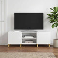 vidaXL Szafka pod telewizor Biały wysoki połysk 150 x 31 x 50 cm
