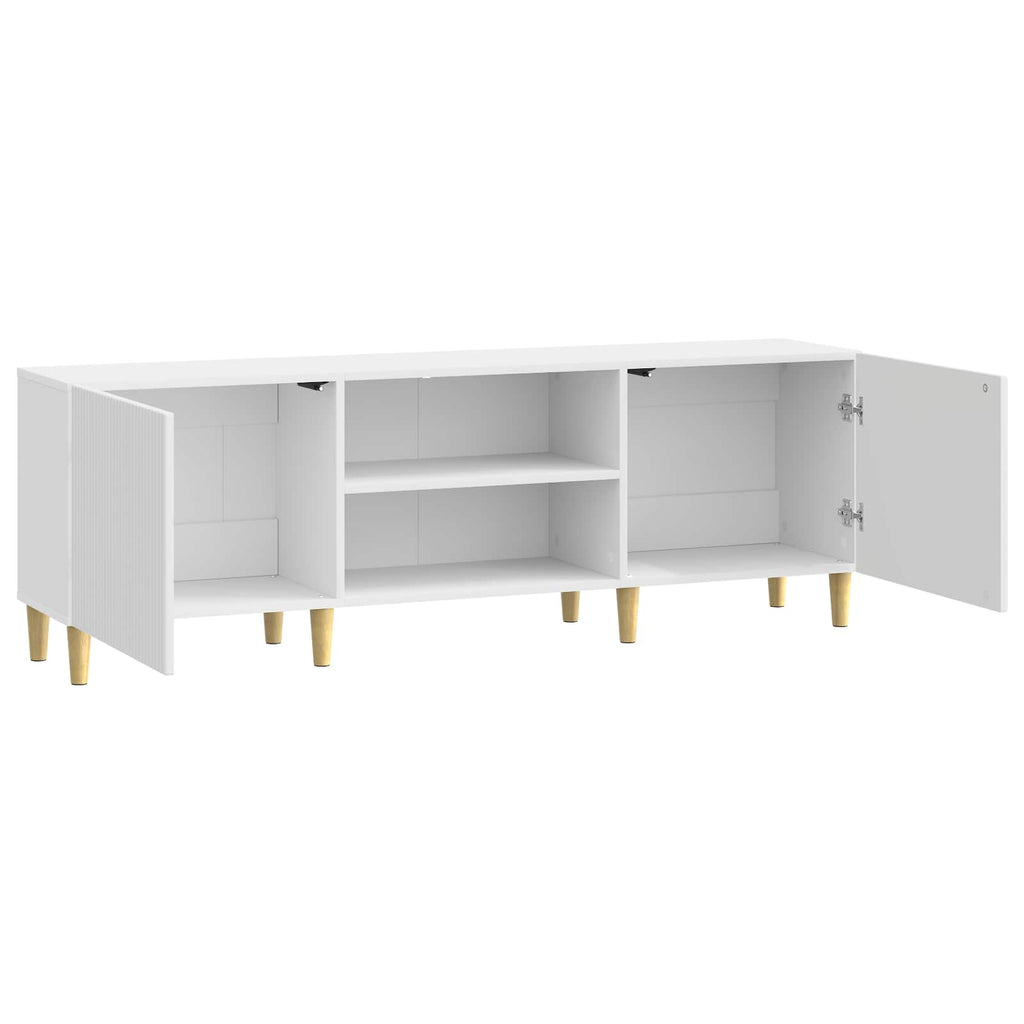 vidaXL Szafka pod telewizor Biały wysoki połysk 150 x 31 x 50 cm