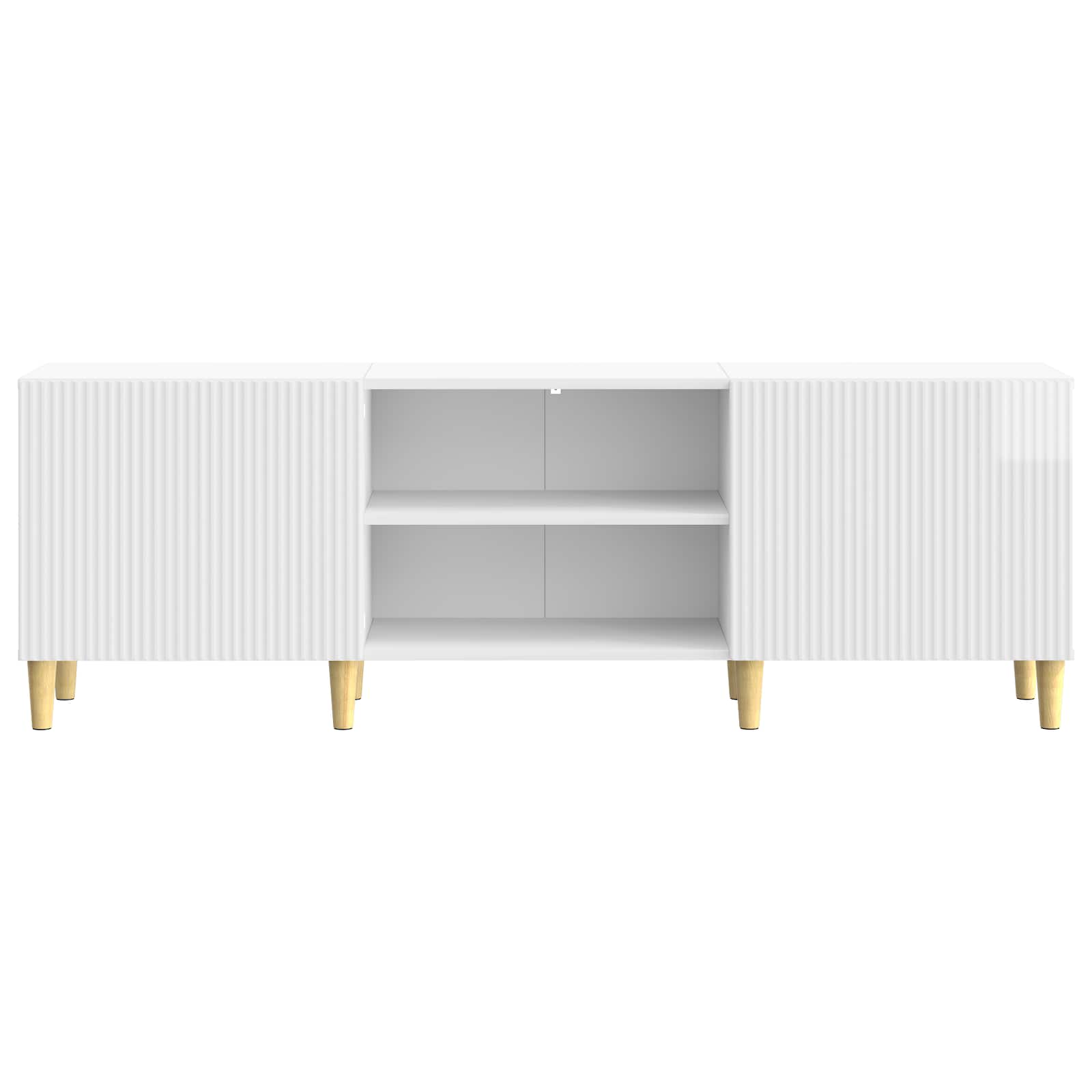 vidaXL Szafka pod telewizor Biały wysoki połysk 150 x 31 x 50 cm