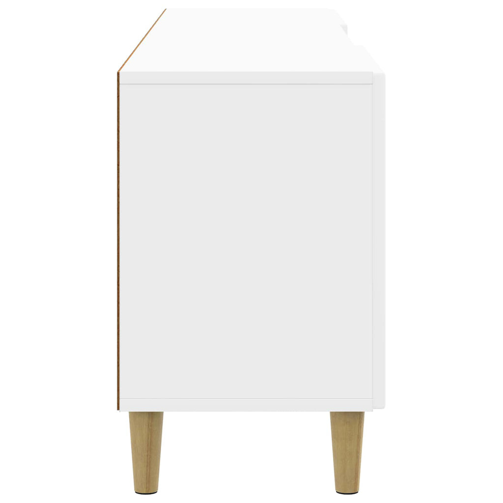 vidaXL Szafka pod telewizor Biały wysoki połysk 150 x 31 x 50 cm