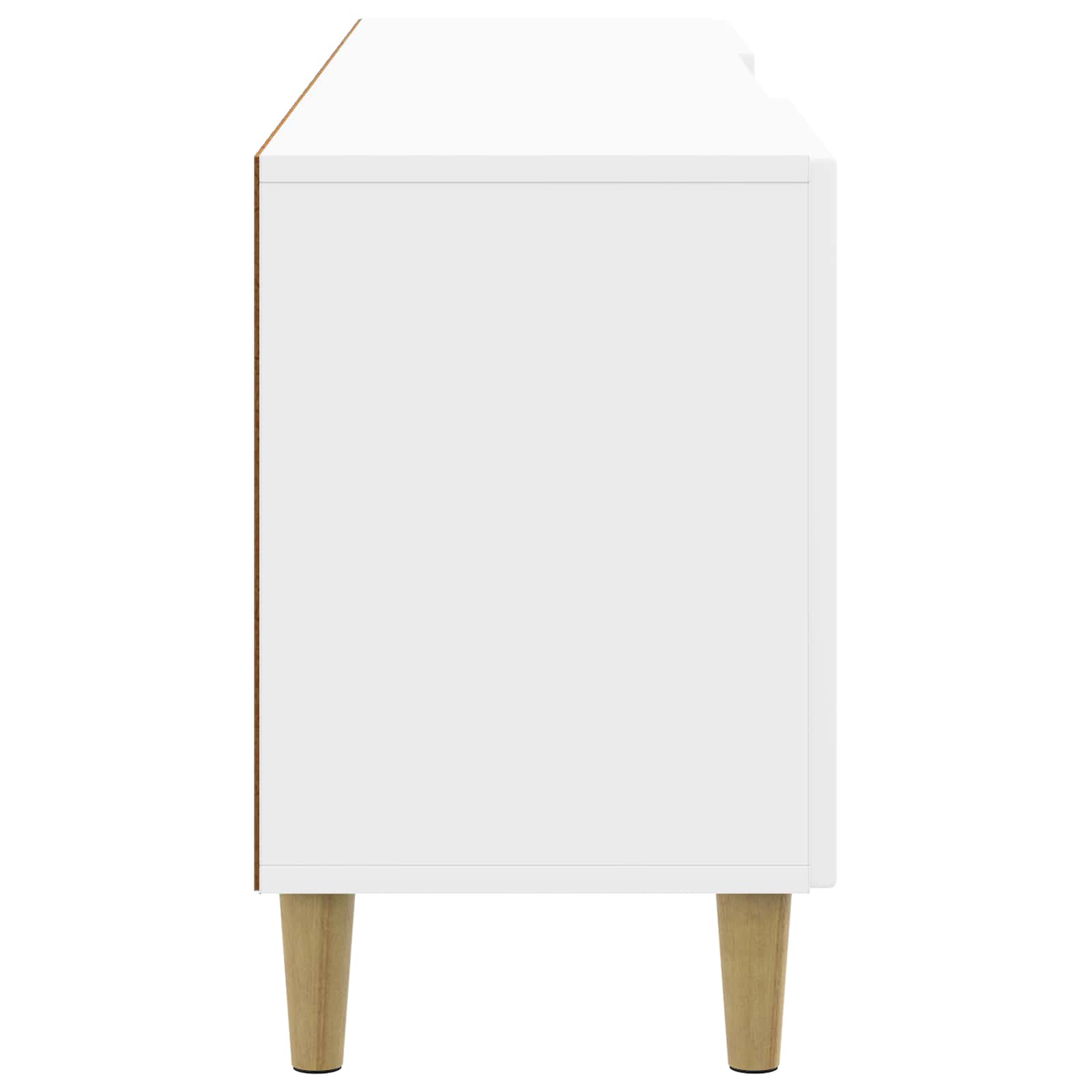 vidaXL Szafka pod telewizor Biały wysoki połysk 150 x 31 x 50 cm