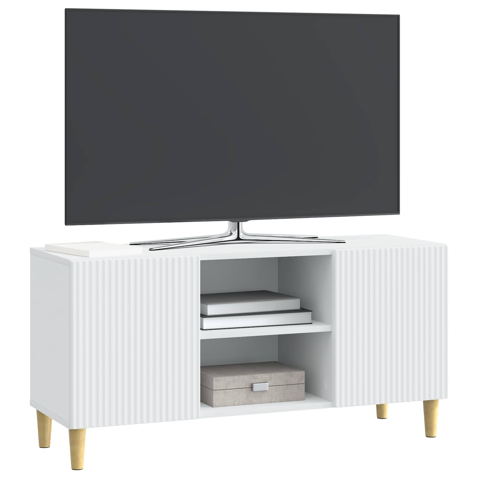 vidaXL Szafka pod telewizor Biały 102 x 34,5 x 50 cm
