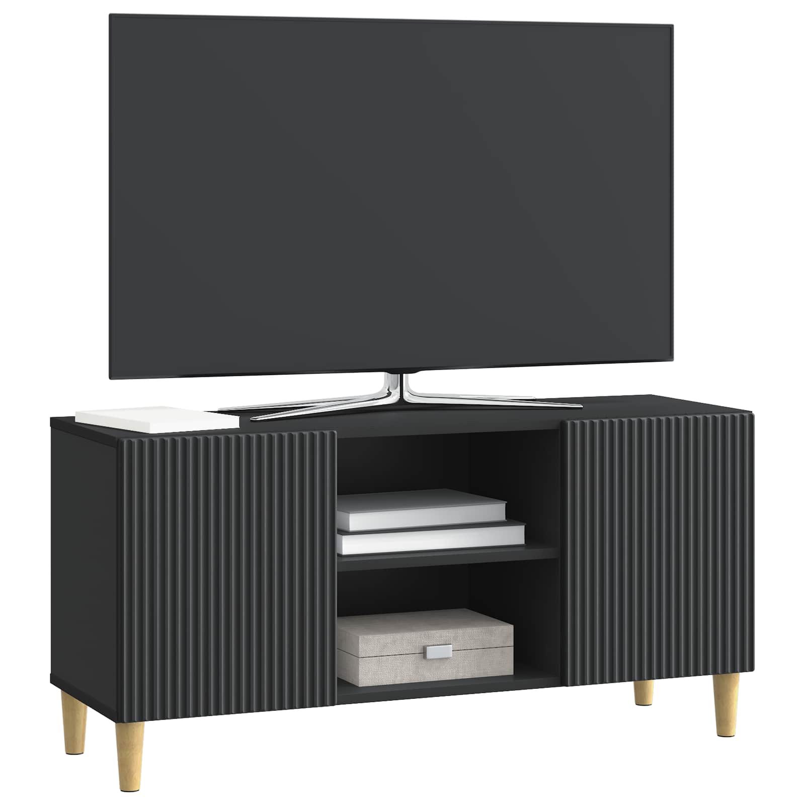 vidaXL Szafka pod telewizor Czarny 102 x 34,5 x 50 cm