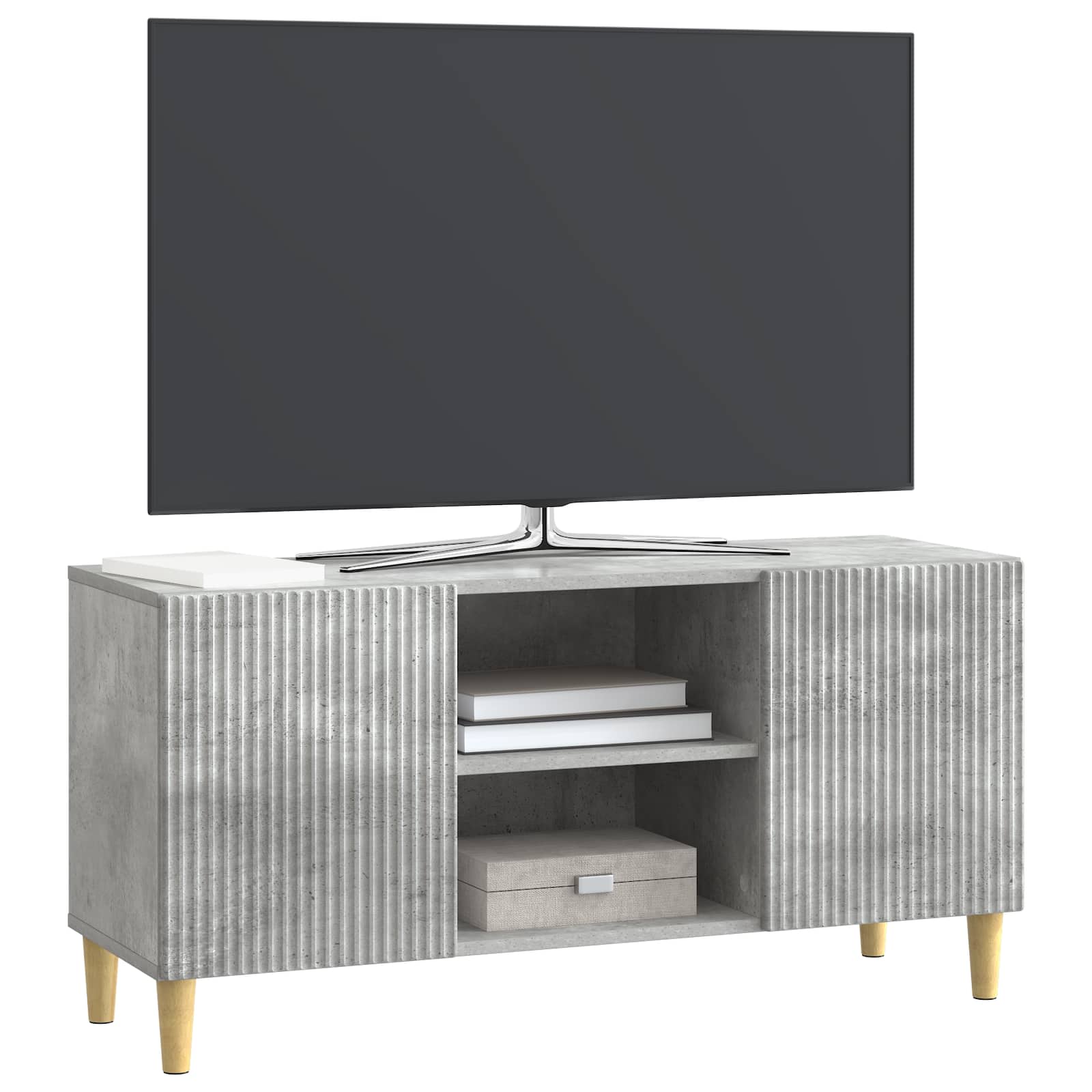 vidaXL Szafka pod telewizor Betonowy szary 102 x 34,5 x 50 cm
