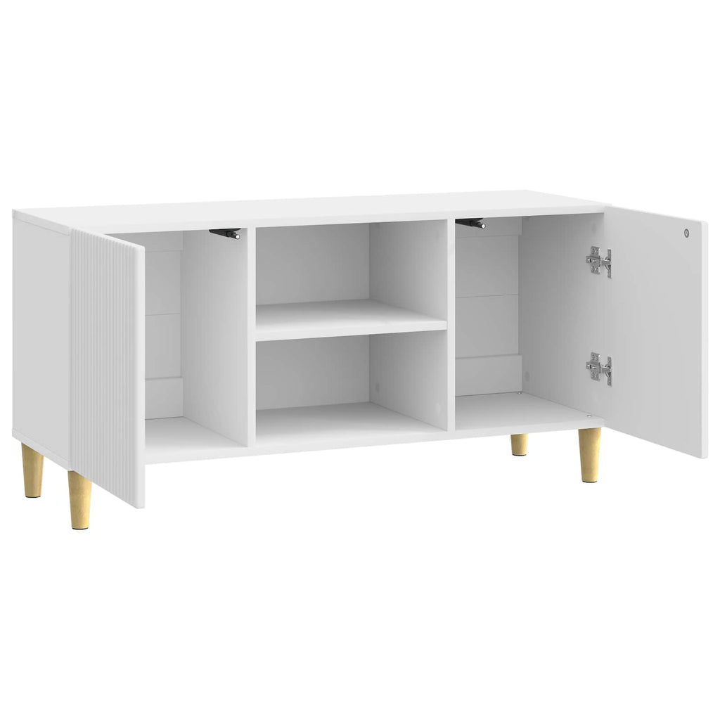 vidaXL Szafka pod telewizor Biały wysoki połysk 102 x 34,5 x 50 cm