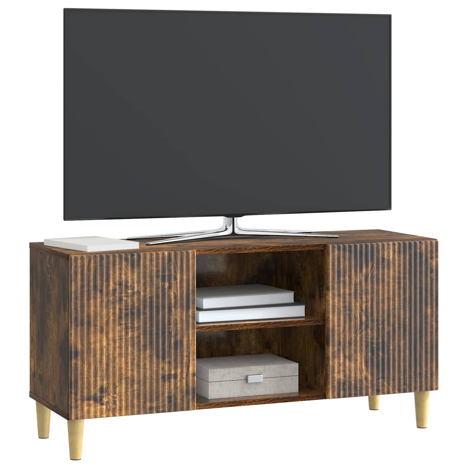 vidaXL Szafka pod telewizor Dąb wędzony 102 x 34,5 x 50 cm