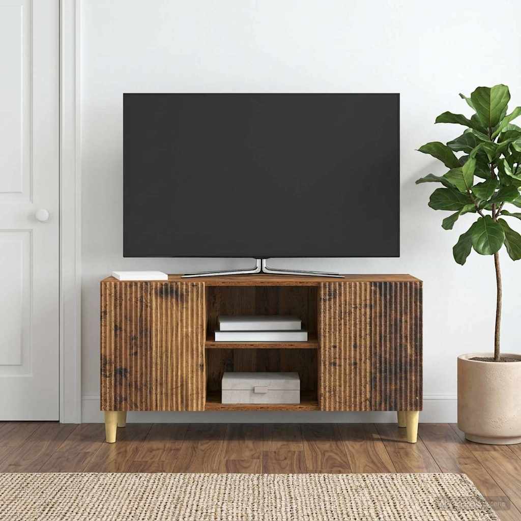 vidaXL Szafka pod telewizor Stare drewno 102 x 34,5 x 50 cm