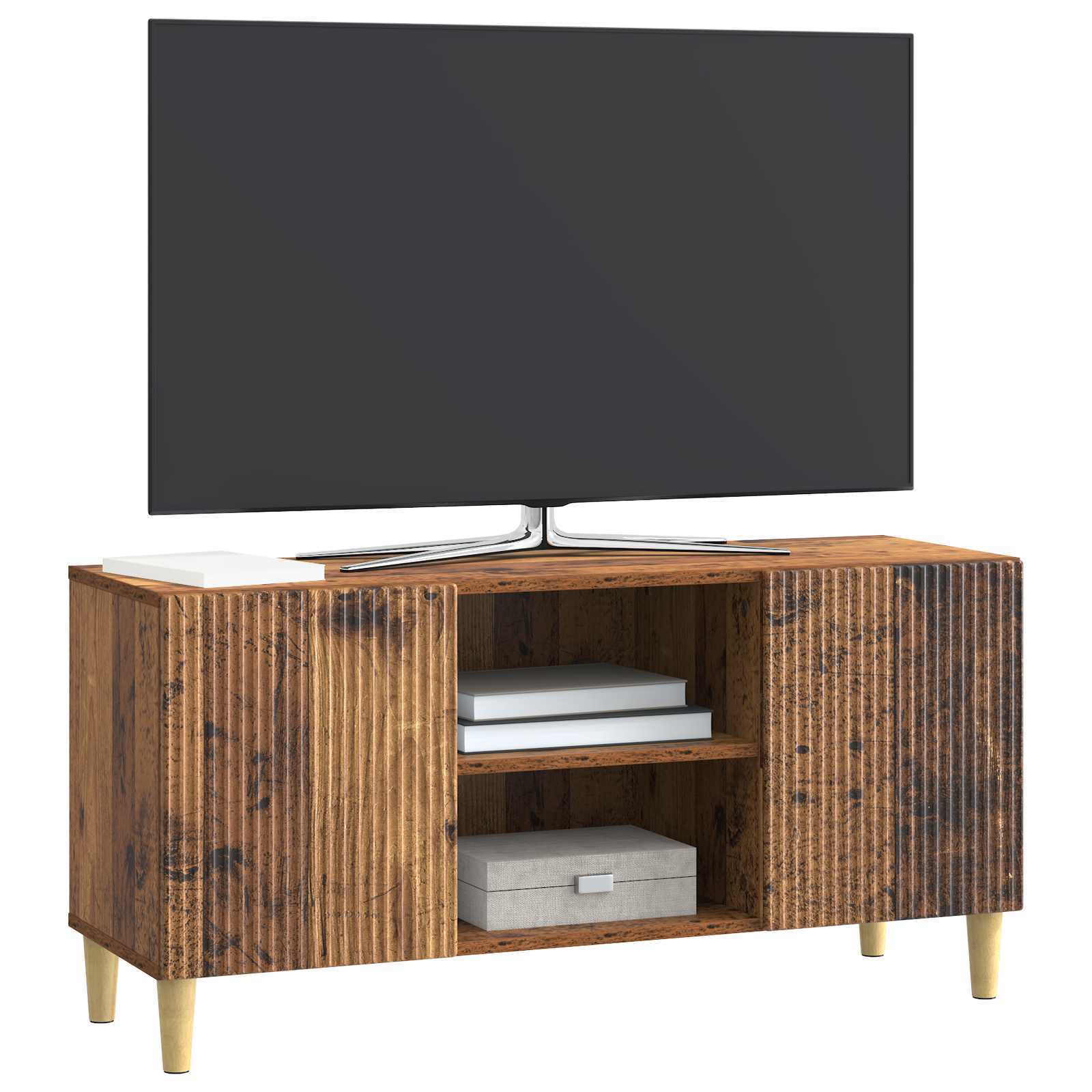 vidaXL Szafka pod telewizor Stare drewno 102 x 34,5 x 50 cm