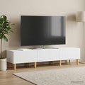 vidaXL Szafka pod telewizor z szufladą Biały 147 x 34,5 x 30 cm
