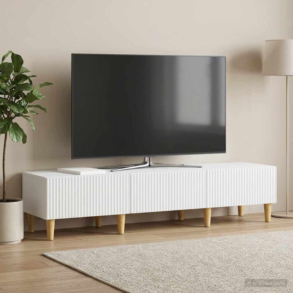vidaXL Szafka pod telewizor z szufladą Biały 147 x 34,5 x 30 cm