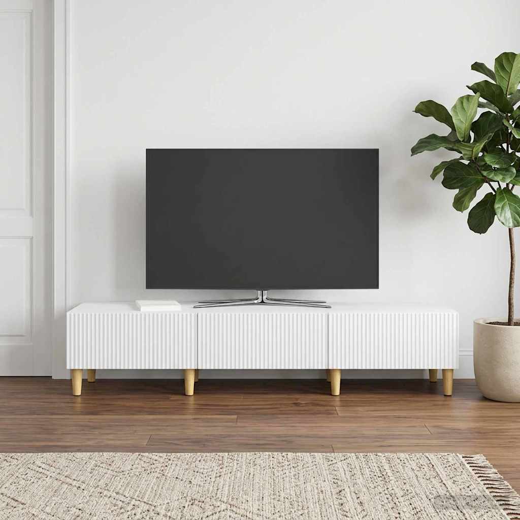 vidaXL Szafka pod telewizor z szufladą Biały 147 x 34,5 x 30 cm