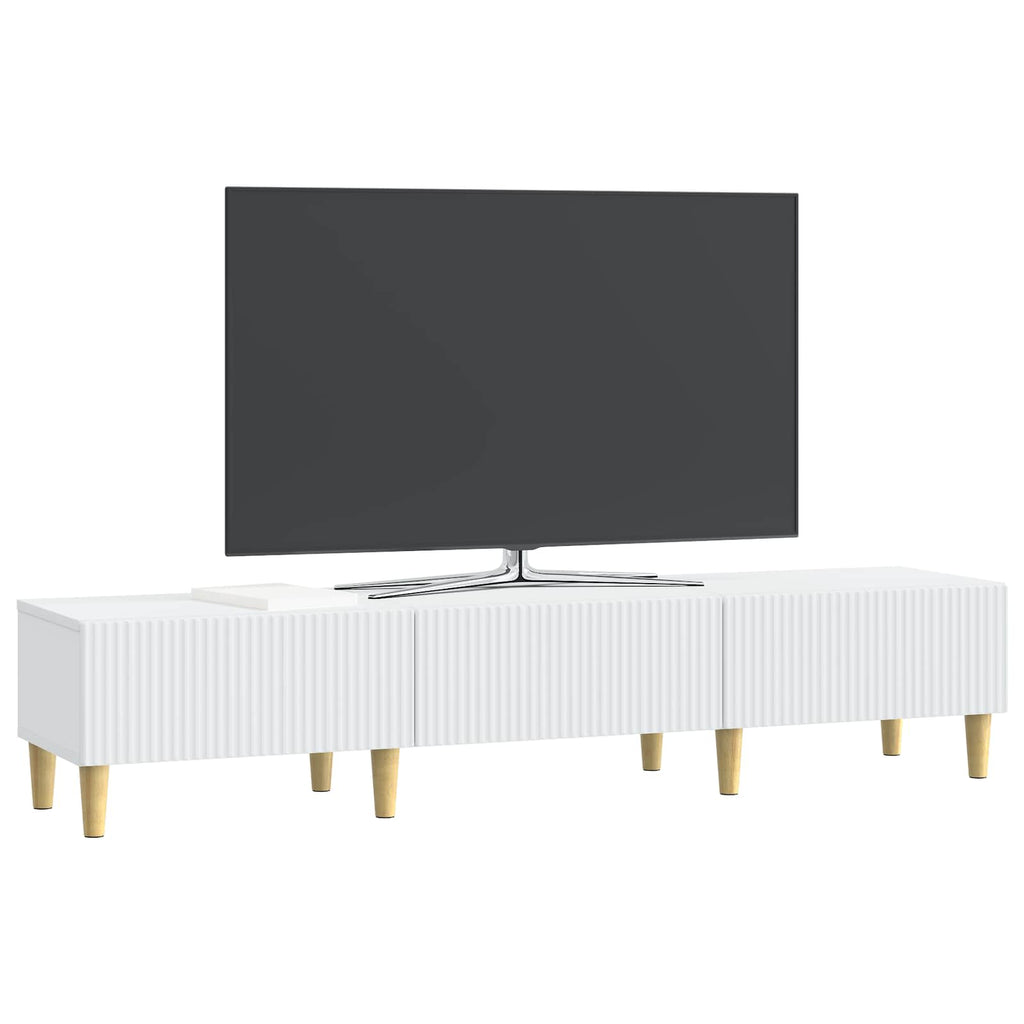 vidaXL Szafka pod telewizor z szufladą Biały 147 x 34,5 x 30 cm