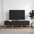 vidaXL Szafka pod telewizor z szufladą Czarny 147 x 34,5 x 30 cm
