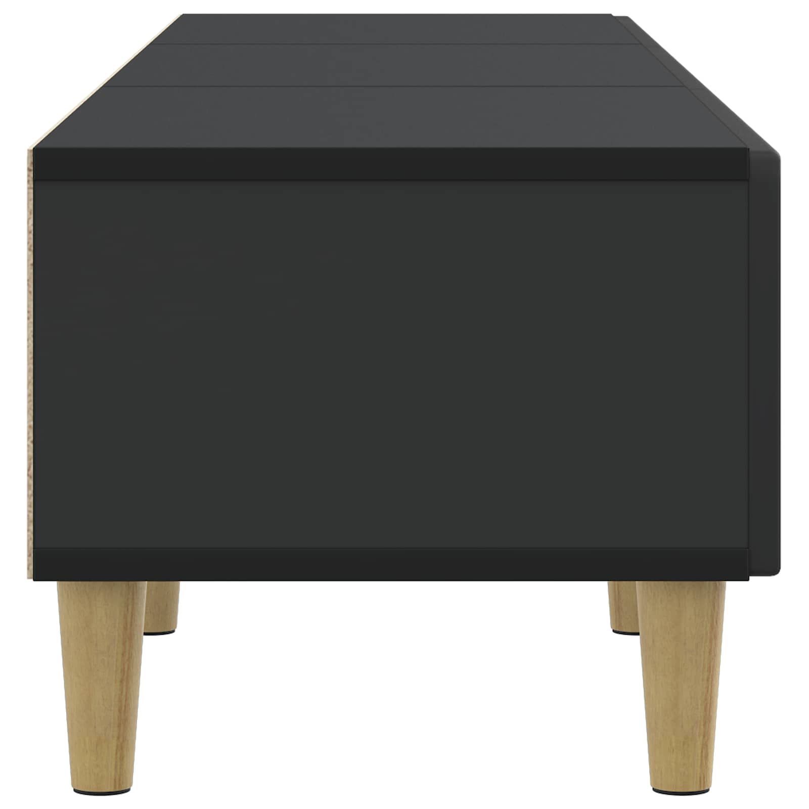 vidaXL Szafka pod telewizor z szufladą Czarny 147 x 34,5 x 30 cm
