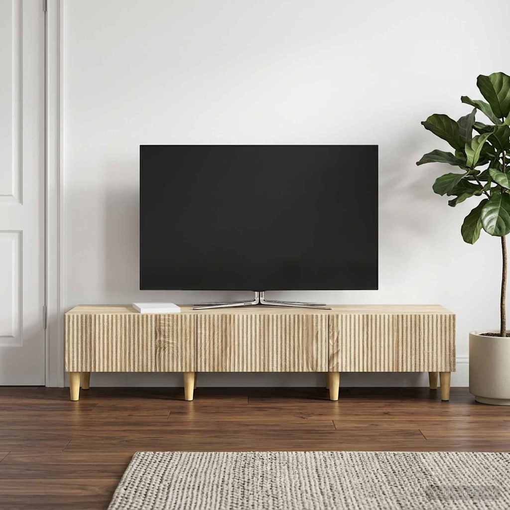 vidaXL Szafka pod telewizor z szufladą dąb Sonoma 147 x 34,5 x 30 cm